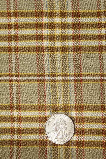 photo of 1930s 40s vintage shirting, plaid work shirt twill & heavy cotton flannel #6