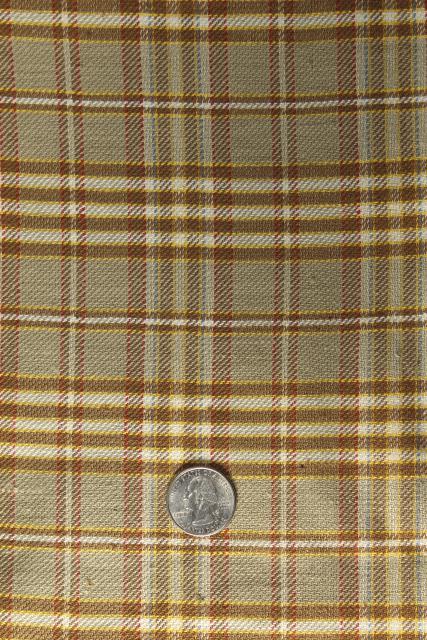 photo of 1930s 40s vintage shirting, plaid work shirt twill & heavy cotton flannel #7