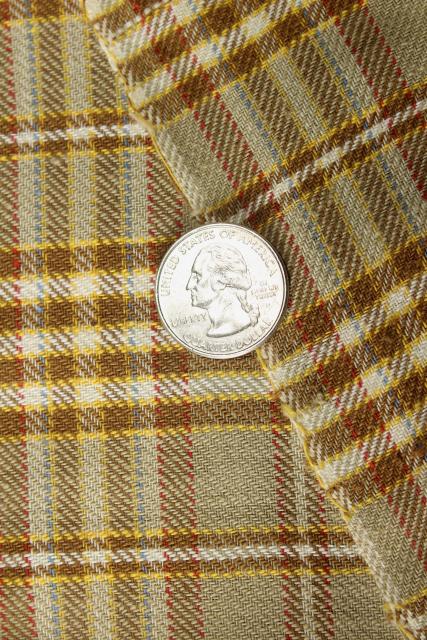 photo of 1930s 40s vintage shirting, plaid work shirt twill & heavy cotton flannel #8