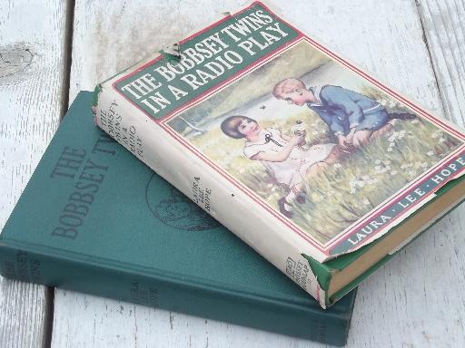 photo of 1930s Bobbsey Twins books, In a Radio Play w/ illustrated dust jacket #1