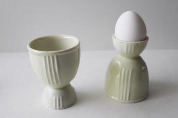 catalog photo of 1930s Hankscraft egg cups, depression vintage kitchen pottery art deco dishes