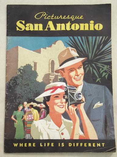 photo of 1930s San Antonio Texas booklet, vintage municipal promotional info & photos #1