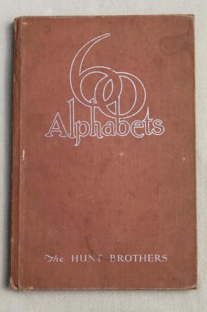 photo of 1930s deco vintage book 60 Alphabets, for typography lettering, artists & designers #1