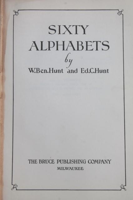 photo of 1930s deco vintage book 60 Alphabets, for typography lettering, artists & designers #2