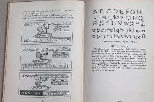 photo of 1930s deco vintage book 60 Alphabets, for typography lettering, artists & designers #5