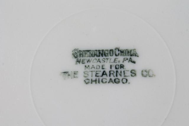 photo of 1930s gangster vintage Chicago restaurant china plates, Messinger's lunch counter #8