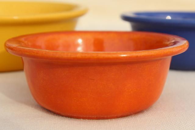 photo of 1930s or 40s vintage kitchen bowls in fiesta colors, old California pottery? #3