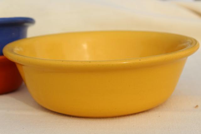 photo of 1930s or 40s vintage kitchen bowls in fiesta colors, old California pottery? #5