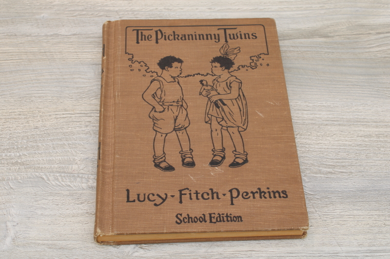 photo of 1930s school edition reader Black Americana The Pickaninny Twins book by Lucy Fitch Perkins  #1