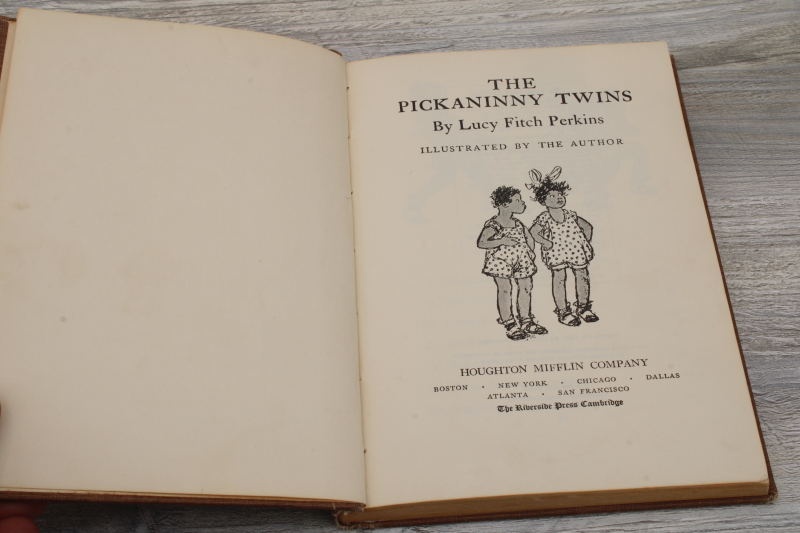 photo of 1930s school edition reader Black Americana The Pickaninny Twins book by Lucy Fitch Perkins  #2