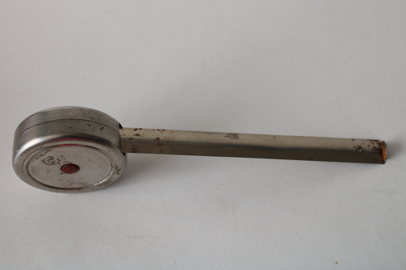 photo of 1930s vintage Germany Peerless stainless steel tape measure, 6 ft industrial machine age tool  #4
