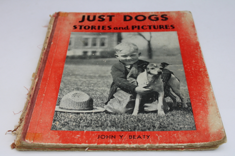 photo of 1930s vintage Just Dogs picture book, large black & white photos art photography  #1