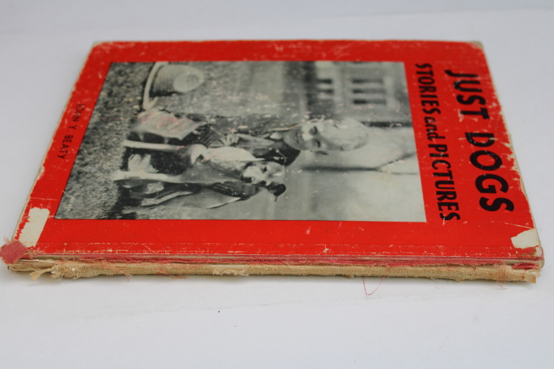 photo of 1930s vintage Just Dogs picture book, large black & white photos art photography #2