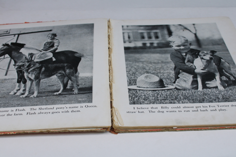 photo of 1930s vintage Just Dogs picture book, large black & white photos art photography #8