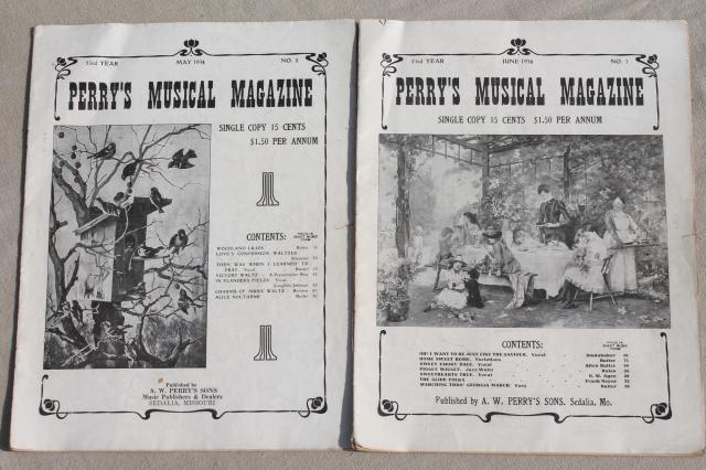 photo of 1930s vintage Perry's Musical magazines,sheet music for popular songs, dance tunes #5