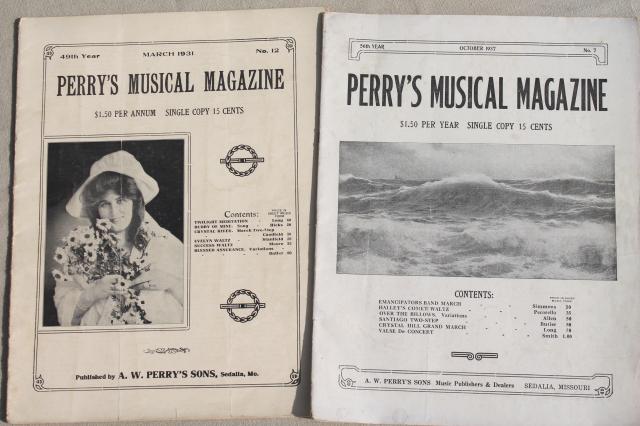 photo of 1930s vintage Perry's Musical magazines,sheet music for popular songs, dance tunes #6