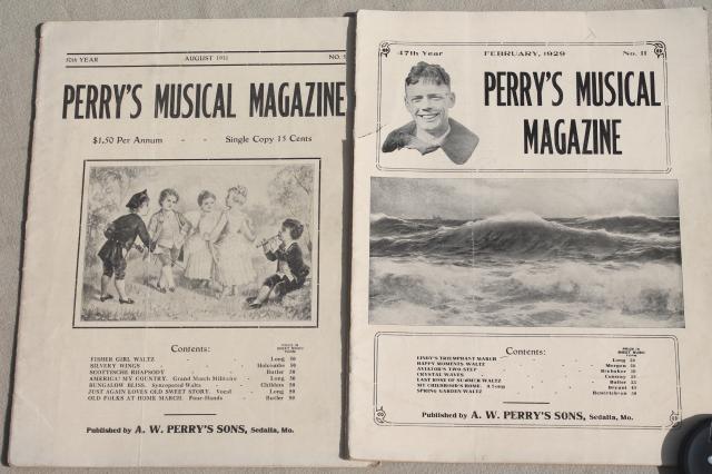 photo of 1930s vintage Perry's Musical magazines,sheet music for popular songs, dance tunes #7