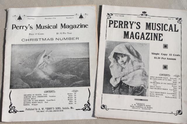 photo of 1930s vintage Perry's Musical magazines,sheet music for popular songs, dance tunes #8