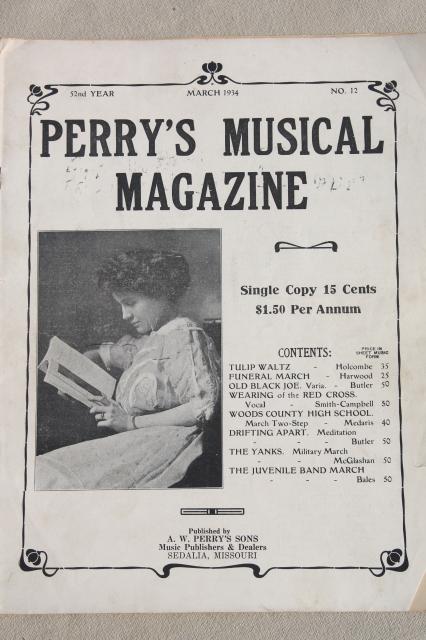 photo of 1930s vintage Perry's Musical magazines,sheet music for popular songs, dance tunes #9