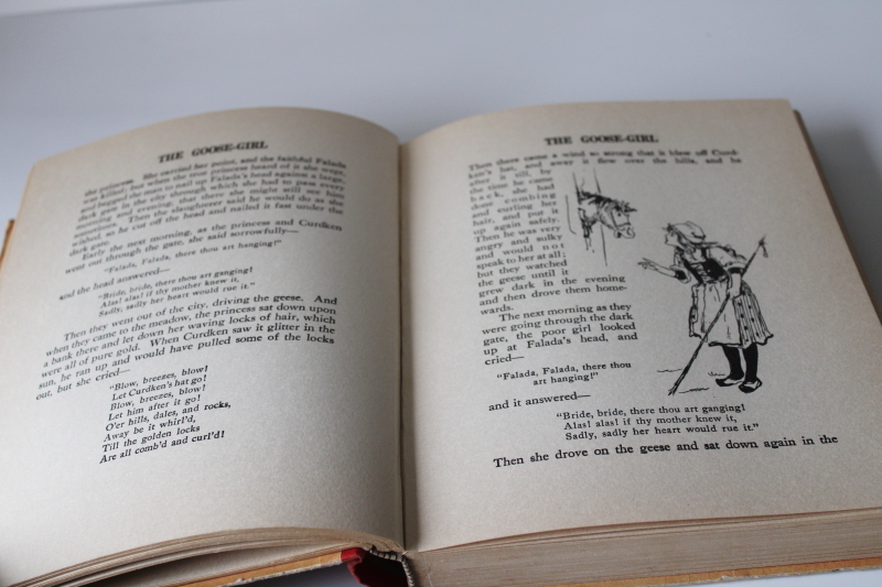 photo of 1930s vintage Saalfield Story Book, classic folk stories & fairy tales, great cover art  #4