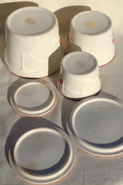 photo of 1930s vintage Universal Cambridge Oven Proof china nesting stacking fridge boxes #4