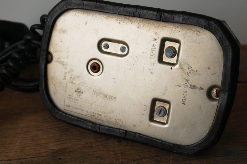 photo of 1930s vintage art deco black bakelite rotary dial telephone, movie or photo prop  #3