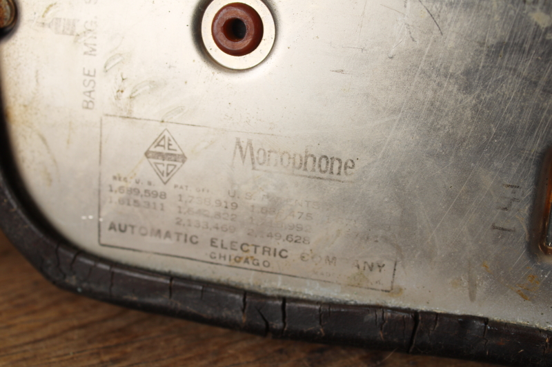 photo of 1930s vintage art deco black bakelite rotary dial telephone, movie or photo prop  #4