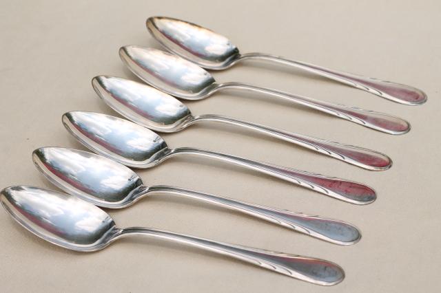 photo of 1930s vintage art deco silver plate flatware, R C Co Argyle silverware #3