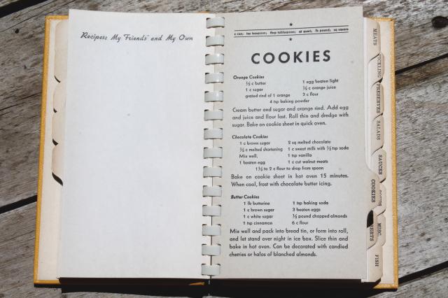 photo of 1930s vintage blank book for recipes & clippings, deco Kitchen Scrapbook cook book #4