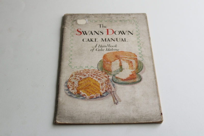 photo of 1930s vintage booklet Swans Down Cake Manual Handbook of Baking depression era cookbook  #1