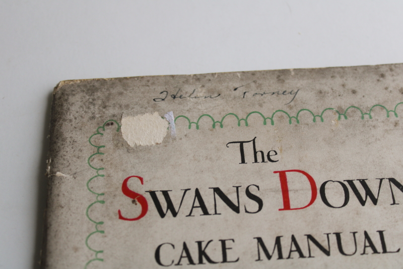 photo of 1930s vintage booklet Swans Down Cake Manual Handbook of Baking depression era cookbook  #2