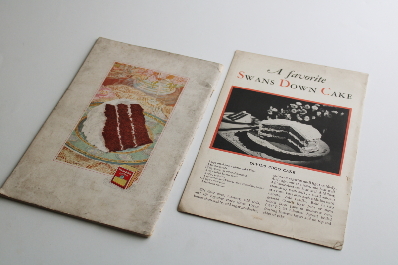 photo of 1930s vintage booklet Swans Down Cake Manual Handbook of Baking depression era cookbook  #6