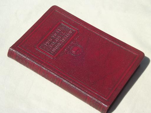 photo of 1930s vintage business books library in red faux leather, for altered art? #3