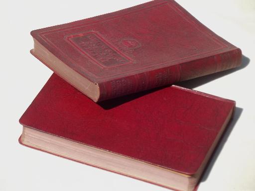 photo of 1930s vintage business books library in red faux leather, for altered art? #8