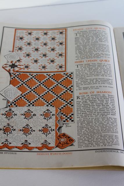 photo of 1930s vintage depression era quilt sewing and embroidery patterns catalog #5