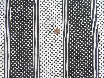 photo of 1930's vintage fabric, black & white w/ dots #1