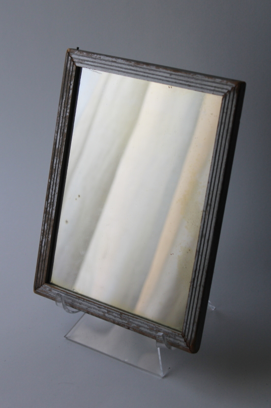 photo of 1930s vintage framed silhouette picture, reversible mirror for vanity table, lady's boudoir  #6