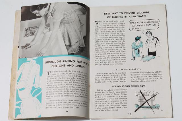 photo of 1930s vintage homekeeping booklet Modern Home Laundering, wash day collectible w/ laundry helps #5