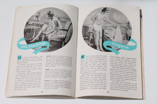 photo of 1930s vintage homekeeping booklet Modern Home Laundering, wash day collectible w/ laundry helps #8