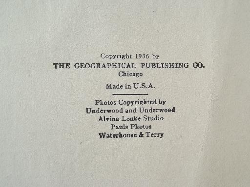 photo of 1930s vintage international atlas, photos & 68 pages of world maps in color #5