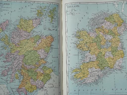 photo of 1930s vintage international atlas, photos & 68 pages of world maps in color #11