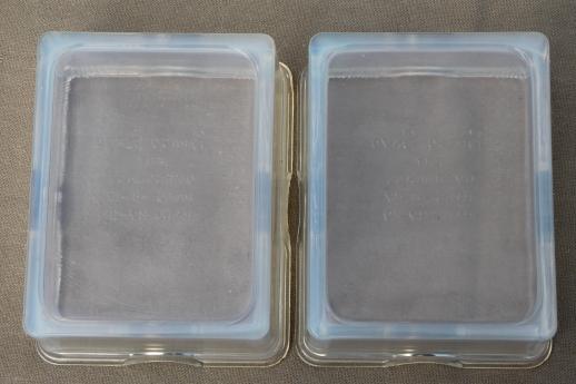 photo of 1930s vintage kitchen glass refrigerator boxes, clambroth depression glass #8