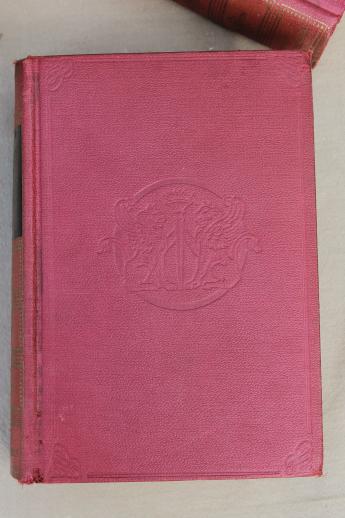 photo of 1930s vintage library of the classics, hard bound books of collected great works #4