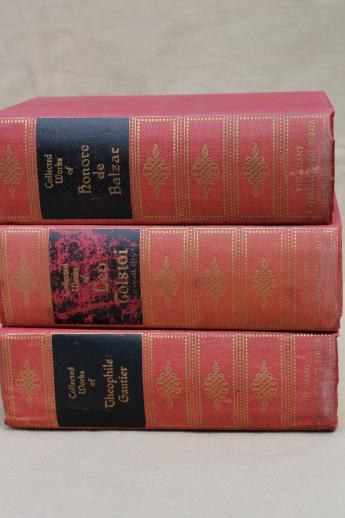 photo of 1930s vintage library of the classics, hard bound books of collected great works #10