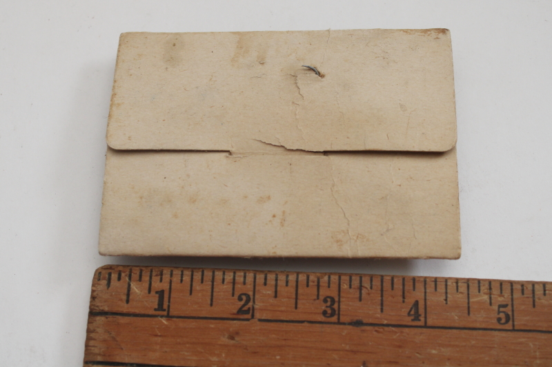 photo of 1930s vintage package spiral pin fasteners for chair sets, lace doily tidies for chair backs  #3