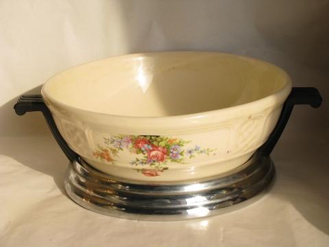 photo of 1930s vintage pottery bowl & deco stand w/ seal from Good Housekeeping #2