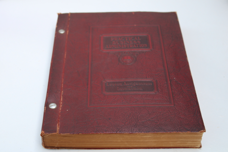photo of 1930s vintage textbook Practical Business Administration, complete course in accounting, executive management #1