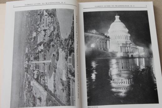 photo of 1930s vintage travel guide book to Washington DC, landmarks, maps & photos 1938 #7