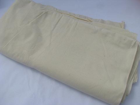 photo of 1930s vintage unbleached pure cotton quilting weight muslin fabric, 36'' wide #1