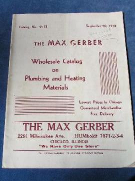 catalog photo of 1930s wholesale hardware catalog with advertising graphics